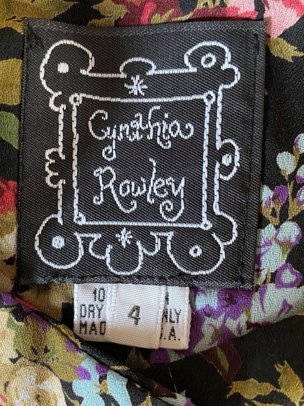 Vintage Cynthia Rowley 90’s Y2K Floral Day Dress - Picture 6 of 6